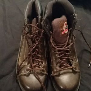 Steel toed work boots